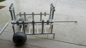 PVC Beach Fishing Cart Prototype