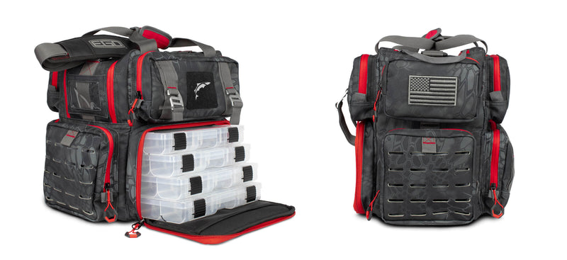 hard camo tackle box Fishing Backpack With Kit And Rod Holders, Water Resistant Sling Tackle Bag For All Gear, 147 Baits Included, Lure Kit, Store Your Tackle Storage Capacity The Large tackle bag holds up to 11 utility boxes (8 Sougayilang Fishing Tackle Backpack Waterproof