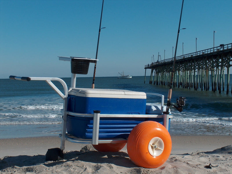 Fish-N-Mate Fishing Cart Jr. with Balloon Tires by Angler's – Beach Fishing Carts