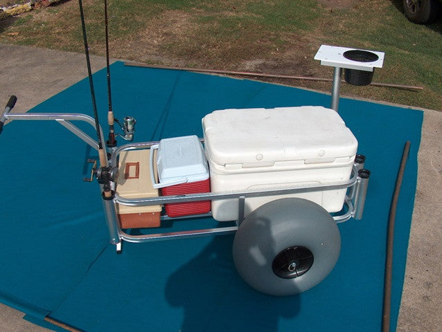 Fish-N-Mate Wide Fishing Cart with Balloon Tires for Yeti Coolers