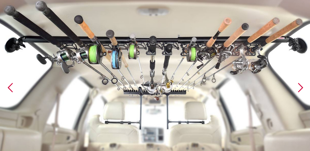 interior fishing rod holder Boat Rack – Marine-Grade Space-Saving Rod not on the water and not on the road Handmade Aluminum Fishing Rod and