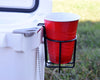 45 QT and 75 QT Cooler Cup Holder Attachment with Red Cup