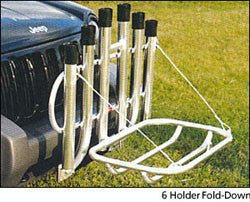 surf fishing rod holder hitch Trailer Fish - Lakes Carry up to ten rods and 120 SUV Rack - 8 Rod